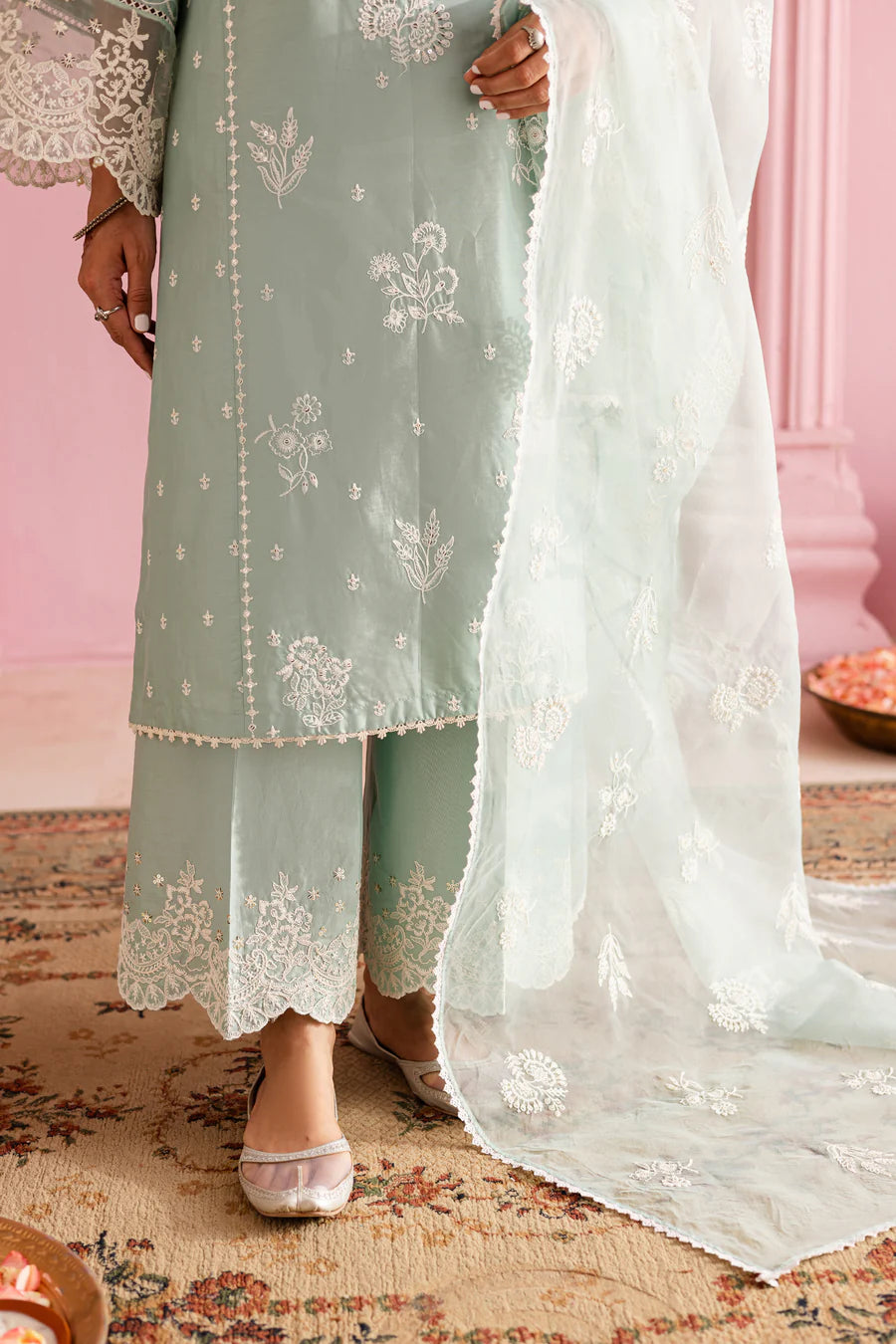 Silas 3Pc - Embroidered khaddar Dress