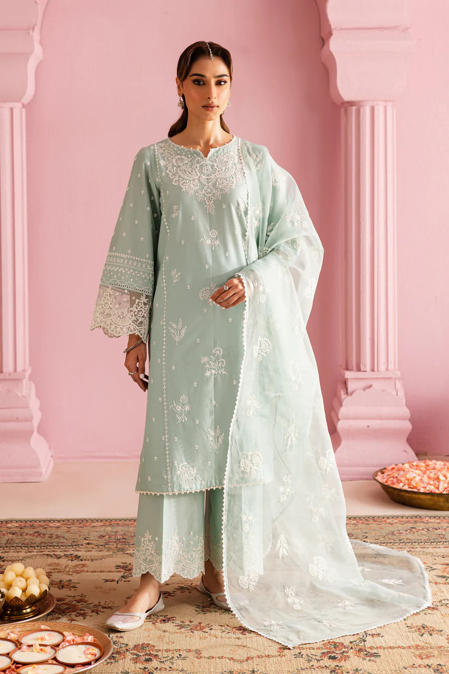 Silas 3Pc - Embroidered khaddar Dress