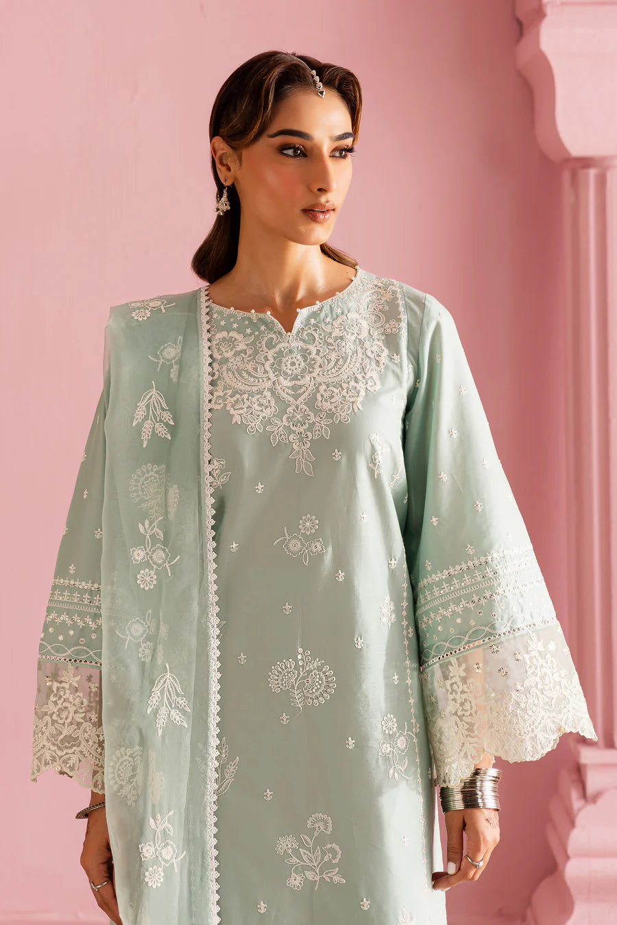 Silas 3Pc - Embroidered khaddar Dress