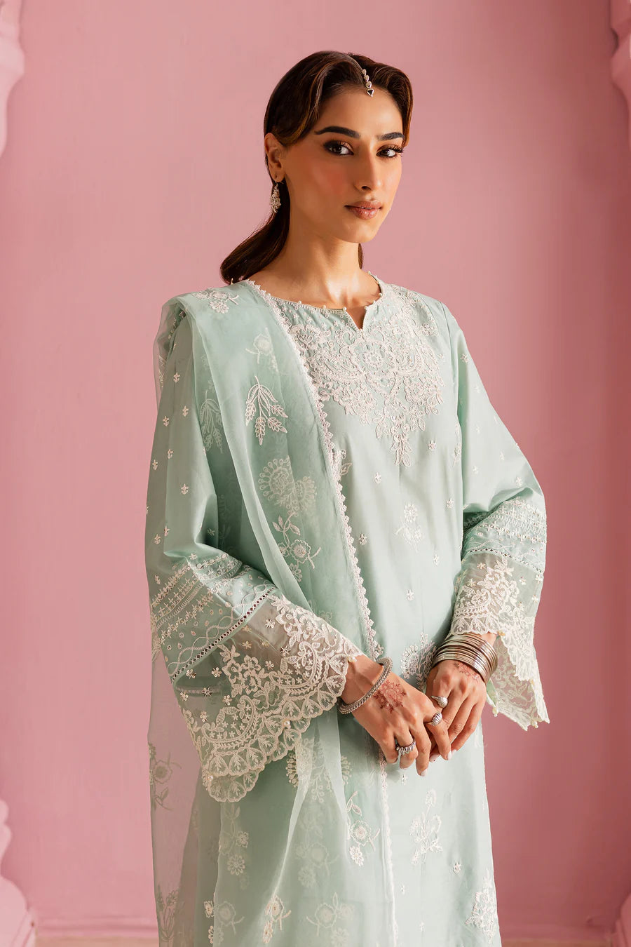 Silas 3Pc - Embroidered khaddar Dress
