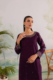 Aroma 2Pc - Embroidered Khaddar Dress