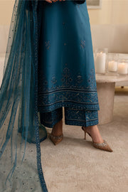 Aquamarine 3Pc - Embroidered Cotton Dress