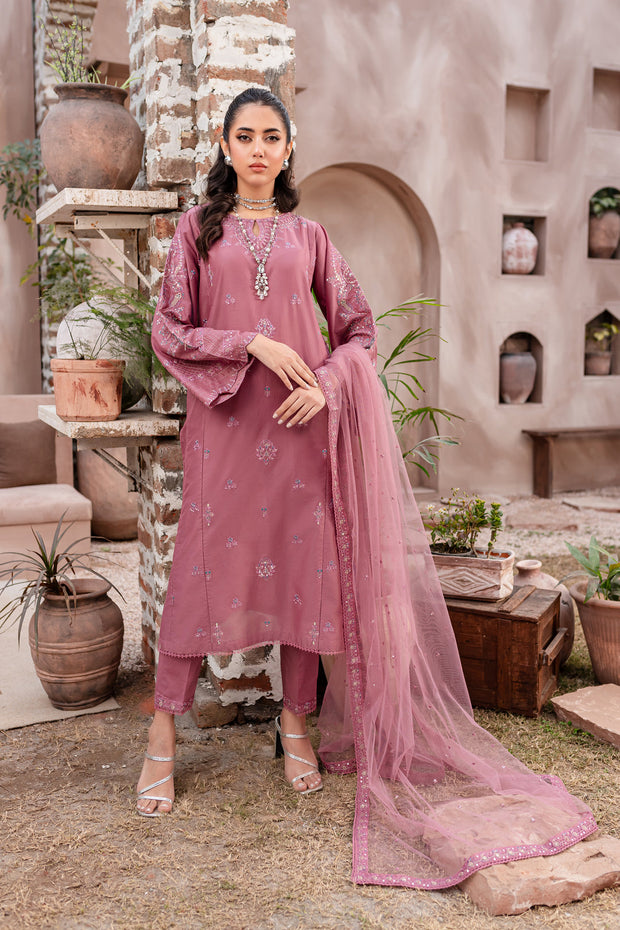 Perry 3Pc - Embroidered Cotton Dress