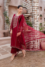 Fiona 3Pc - Embroidered Lawn Dress