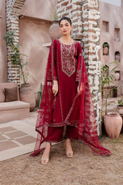 Fiona 3Pc - Embroidered Lawn Dress