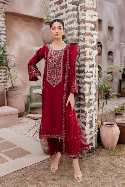 Fiona 3Pc - Embroidered Lawn Dress