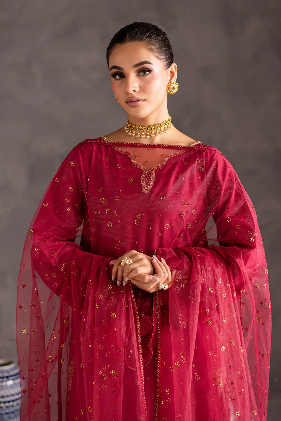 Nimbus 3pc - Embroidered khaddar Dress