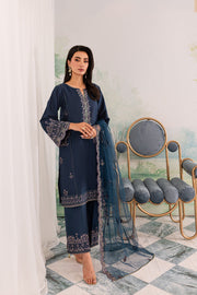 Apollo 3Pc - Embroidered Khaddar Dress