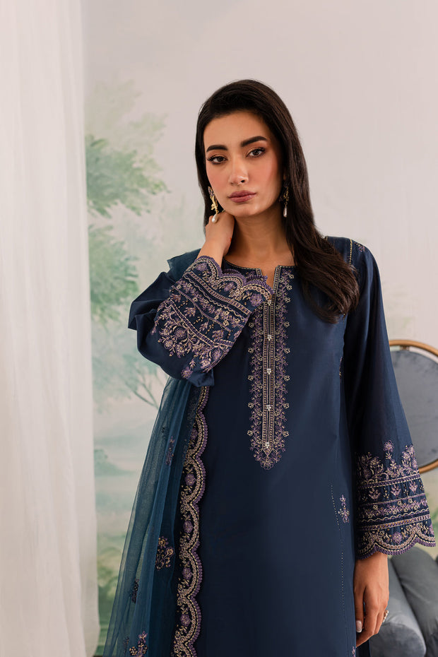 Apollo 3Pc - Embroidered Khaddar Dress