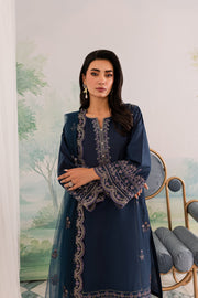 Apollo 3Pc - Embroidered Khaddar Dress