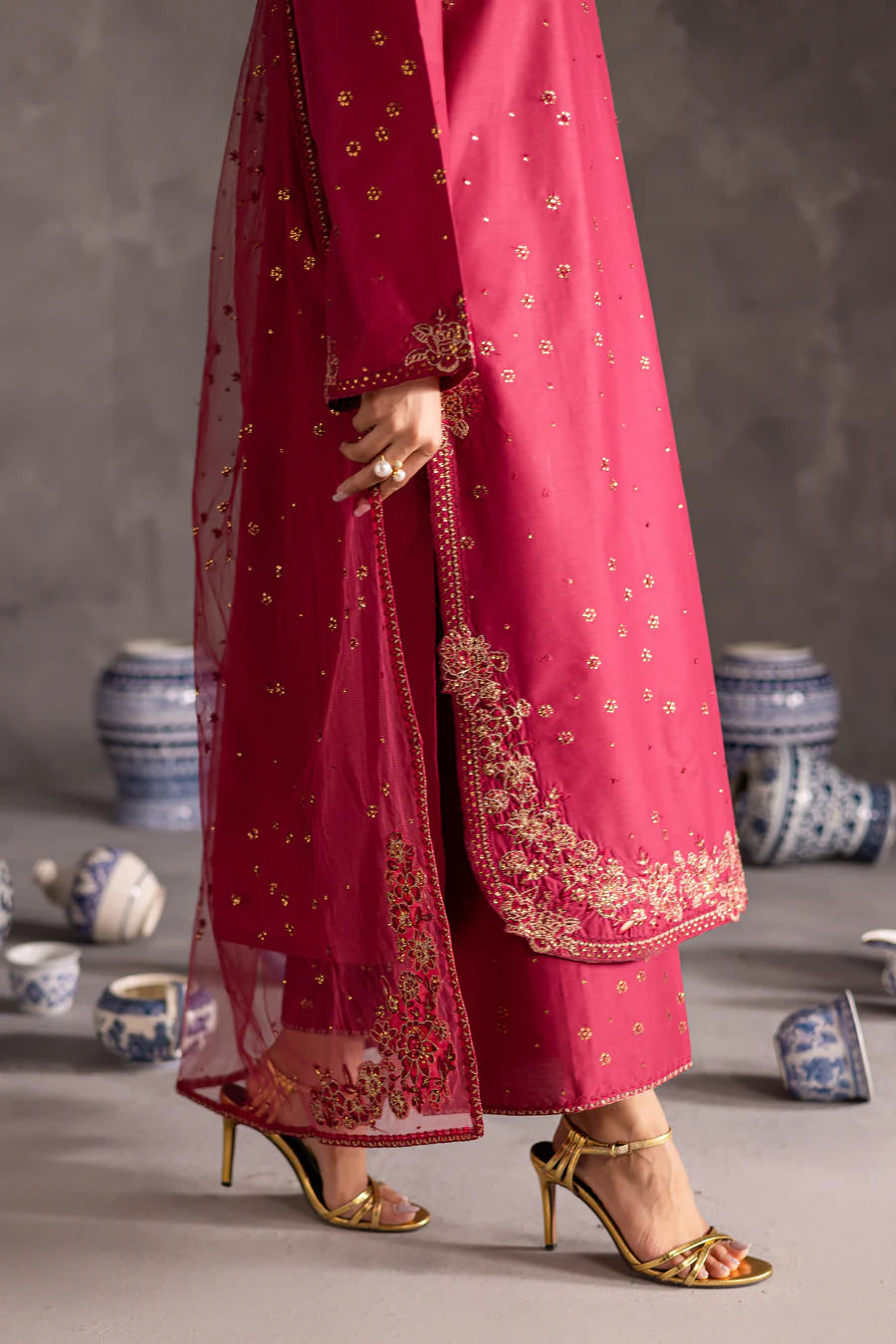 Nimbus 3pc - Embroidered khaddar Dress