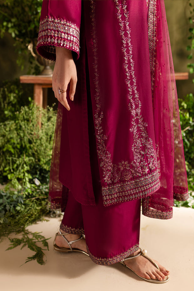 Jugnu 3Pc - Embroidered Khaddar Dress