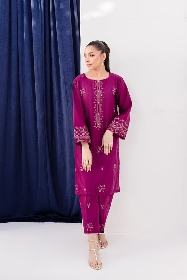 Pernia 2Pc - Embroidered Lawn Dress