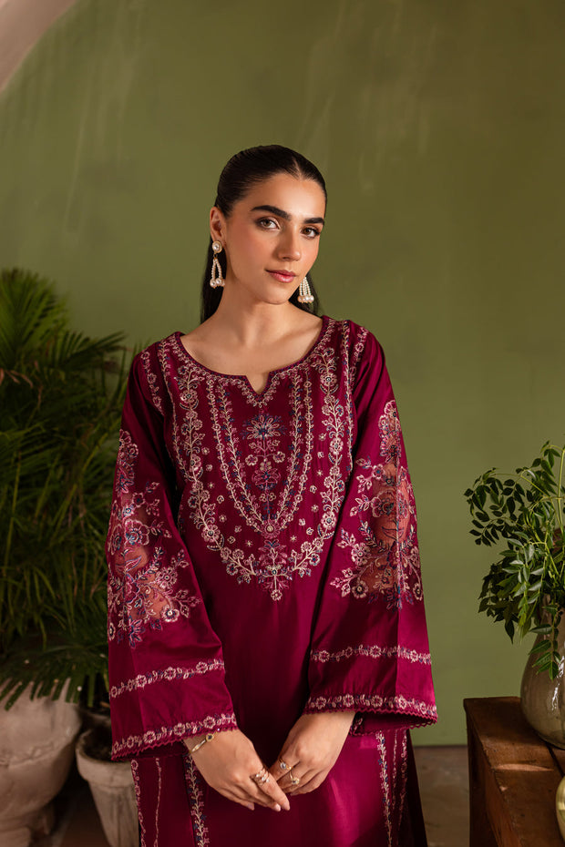 Betty 2Pc - Embroidered Khaddar Dress