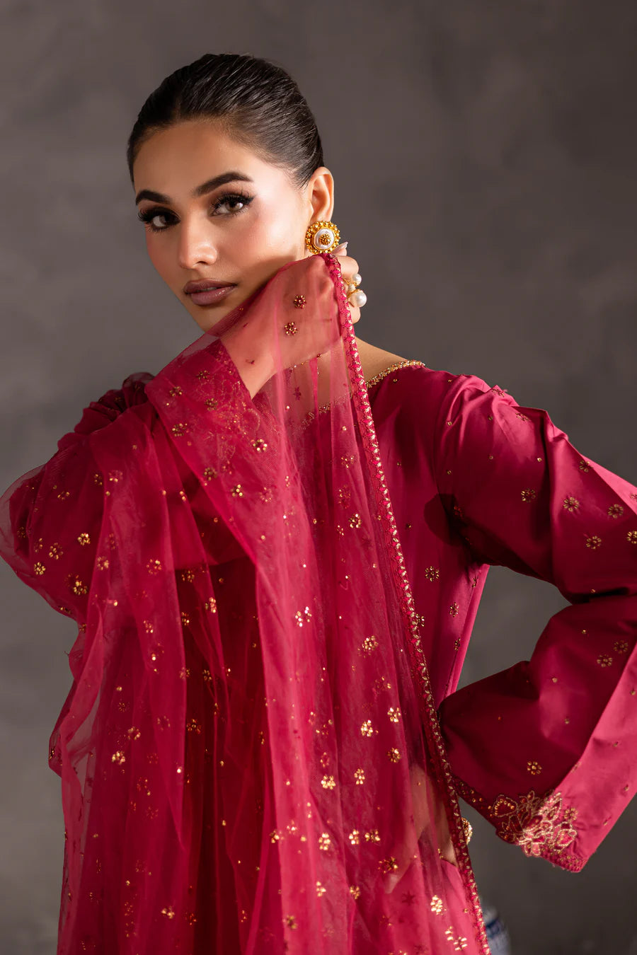 Nimbus 3pc - Embroidered khaddar Dress