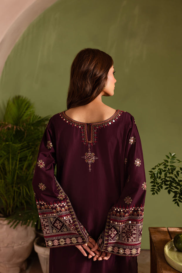 Imperial 2Pc - Embroidered Khaddar Dress