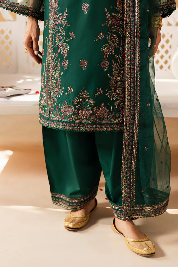 Gulmeena 3Pc- Embroidered Khaddar Dress