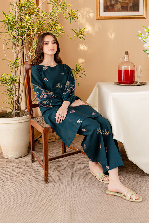 Krysti 2Pc - Embroidered Lawn Dress