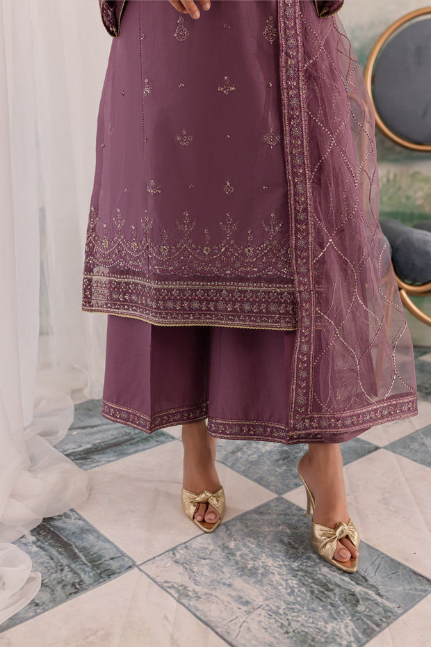 Zahya 3Pc - Embroidered Khaddar Dress