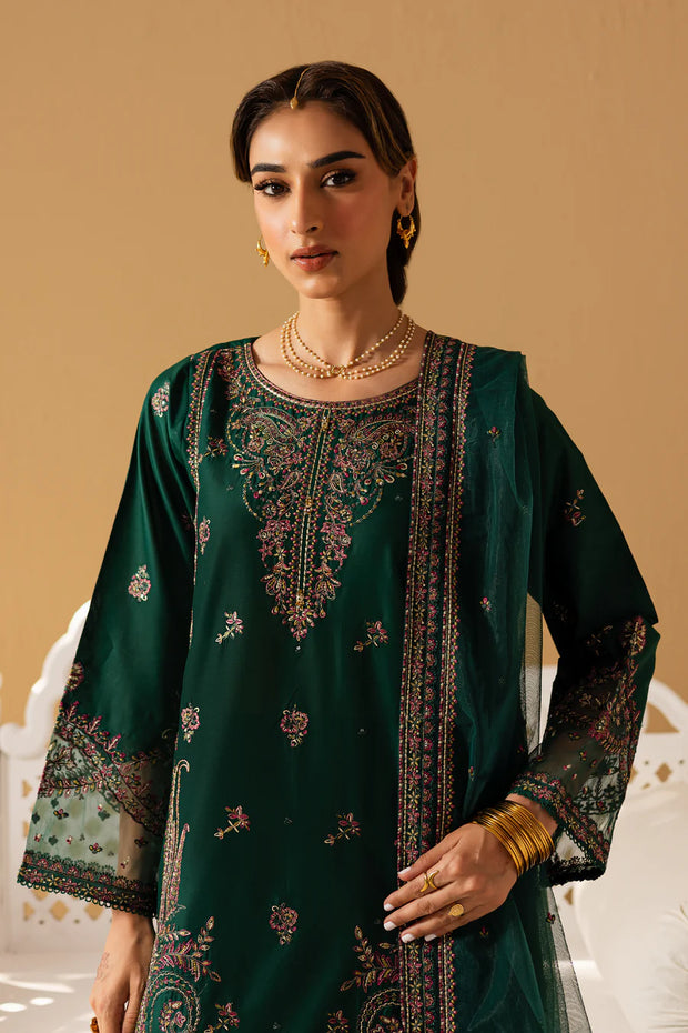 Gulmeena 3Pc- Embroidered Khaddar Dress