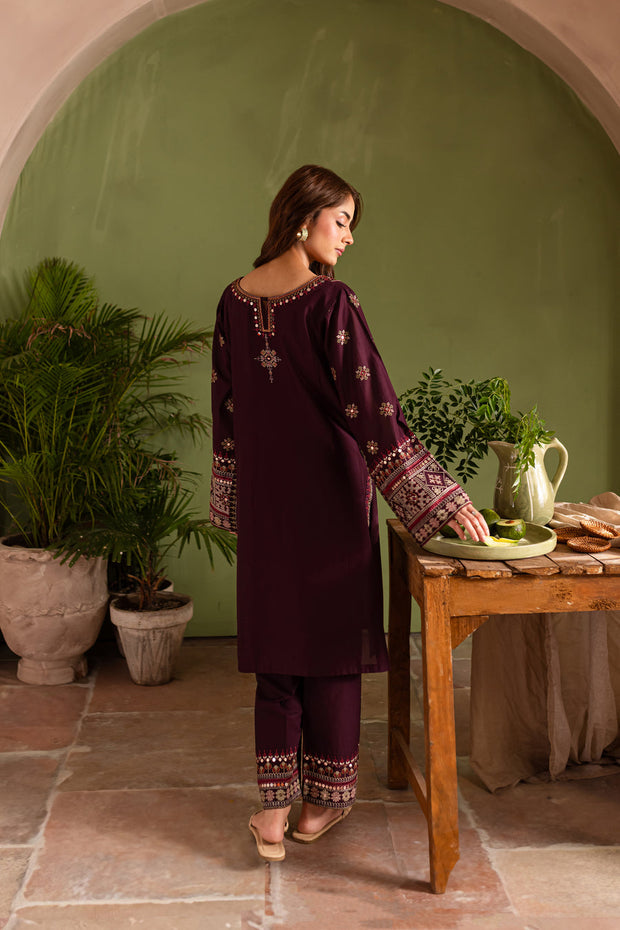 Imperial 2Pc - Embroidered Khaddar Dress