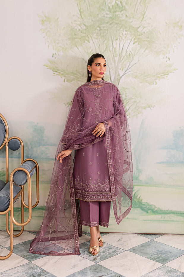 Zahya 3Pc - Embroidered Khaddar Dress