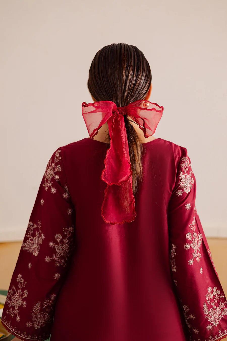 Crimson Haze 2Pc - Embroidered khaddar Pret