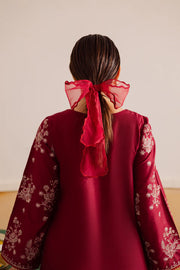 Crimson Haze 2Pc - Embroidered khaddar Pret