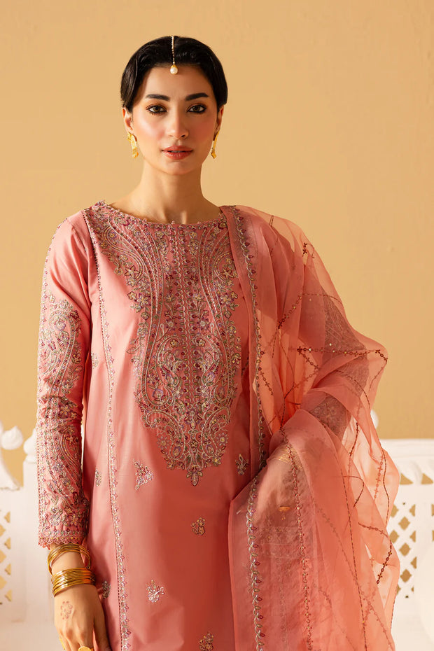 Pink Glam 3pc - Embroidered Khaddar Pret
