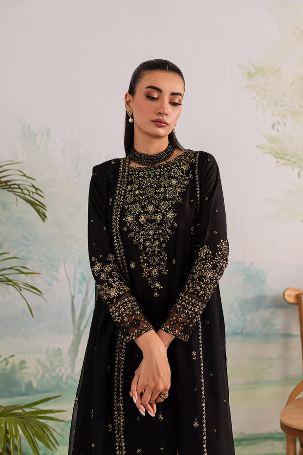 Navya 3Pc - Embroidered Khaddar Dress