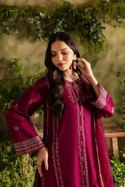 Jugnu 3Pc - Embroidered Khaddar Dress