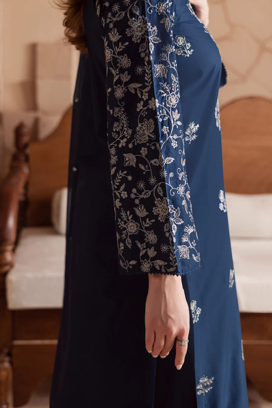 Mai tai 3Pc - Embroidered khaddar Dress