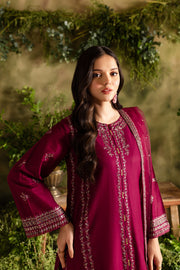 Jugnu 3Pc - Embroidered Khaddar Dress