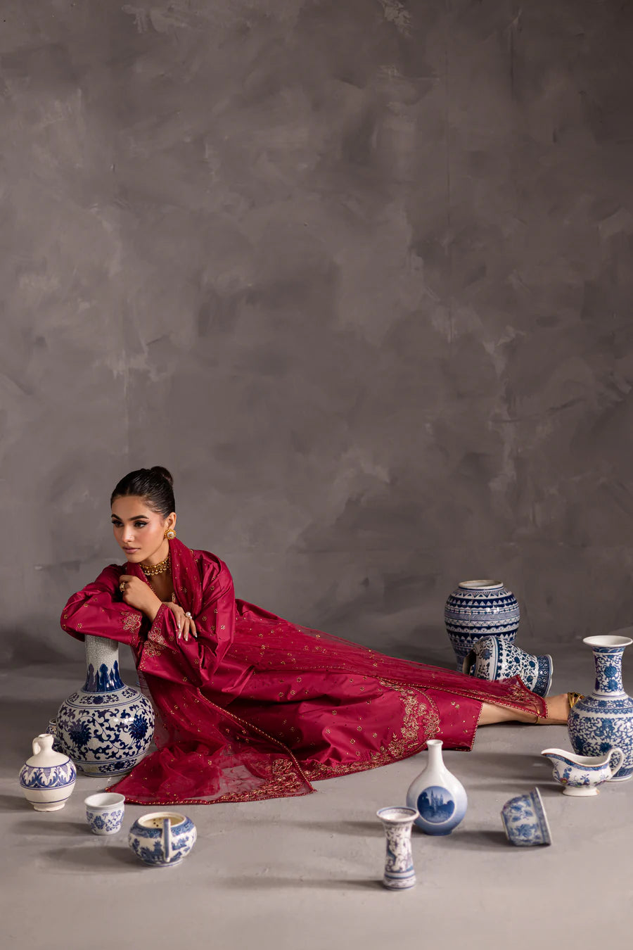 Nimbus 3pc - Embroidered khaddar Dress