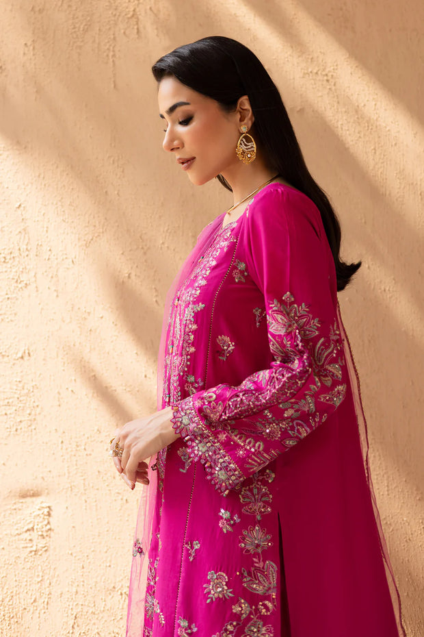 Dastak 3Pc - Embroidered Solid Dress