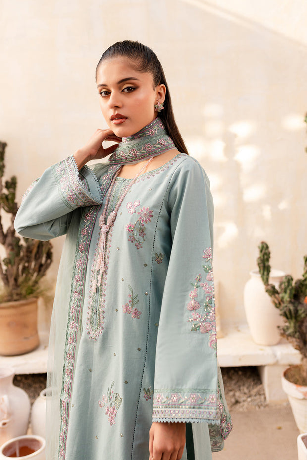 Cora 3Pc - Embroidered Lawn Dress