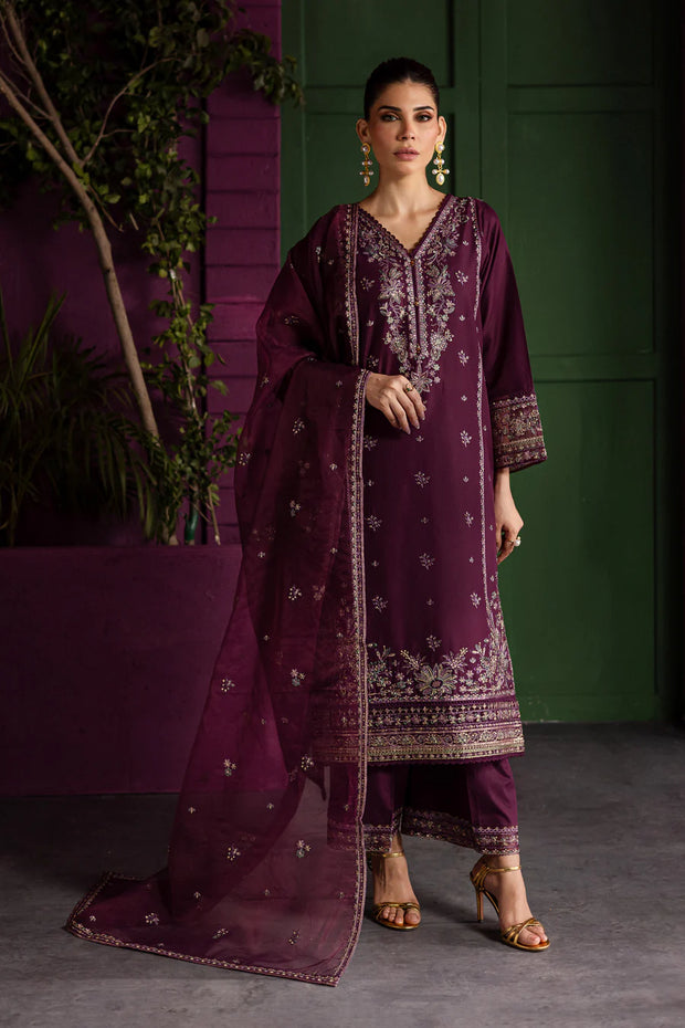 Envoye 3Pc - Embroidered Khaddar Dress