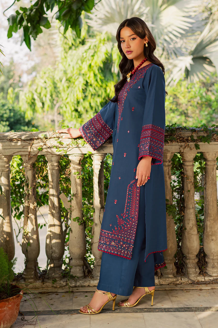 Aeina 3Pc - Embroidered Lawn Dress
