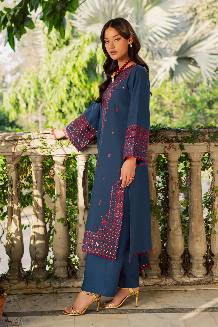 Aeina 3Pc - Embroidered Lawn Dress