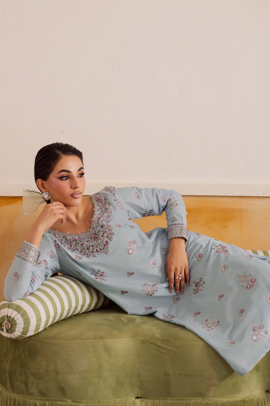 Badal 2Pc - Embroidered khaddar Pret