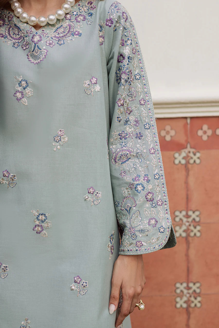 Basil 3Pc - Embroidered Lawn Dress