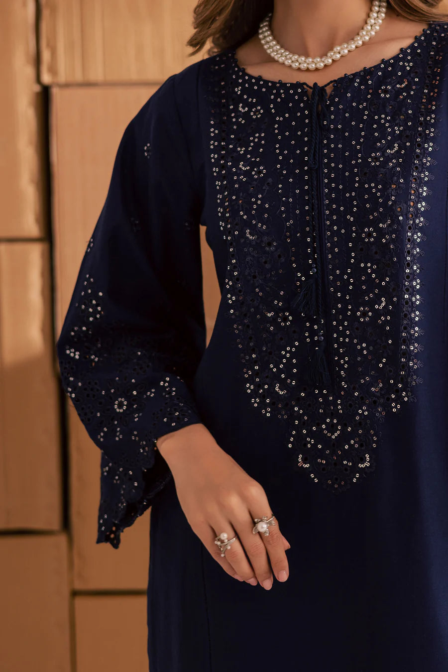 Blue Kenadee 2Pc - Embroidered Lawn Dress
