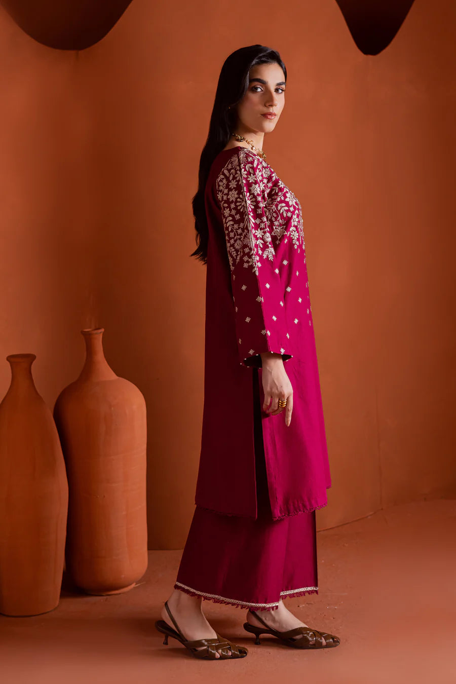 Cherry on top 2Pc - Embroidered Lawn Dress