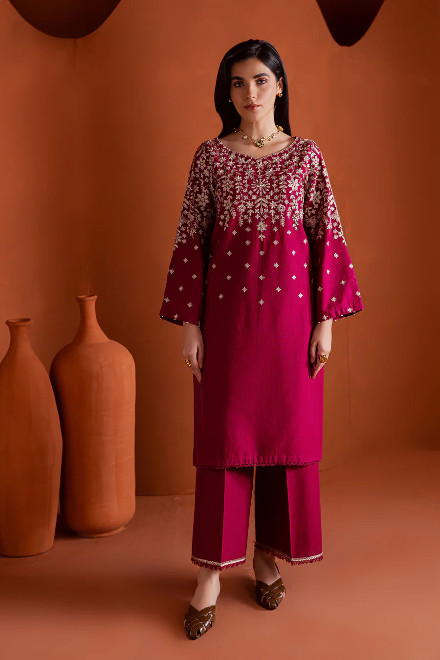 Cherry on top 2Pc - Embroidered Lawn Dress