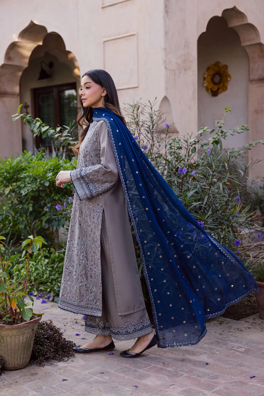 Ezlyin 3Pc - Embroidered Lawn Dress