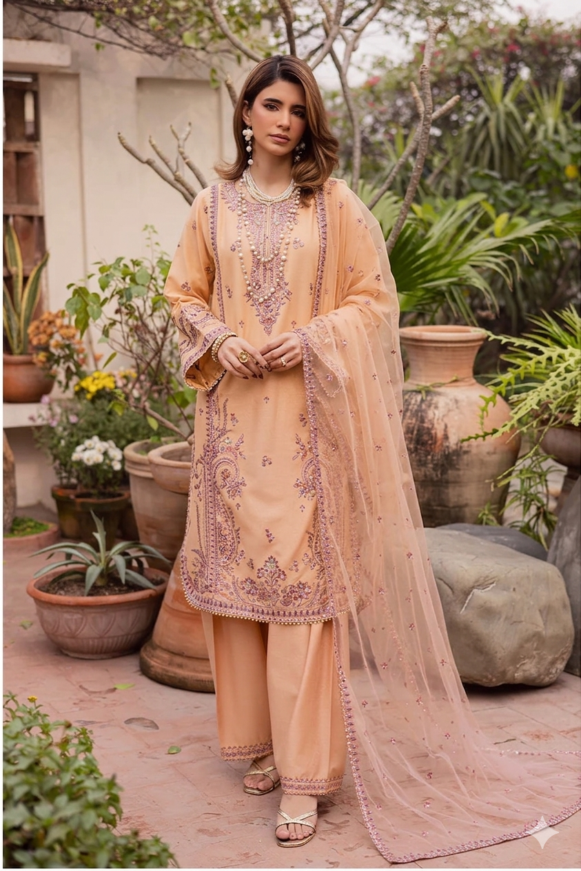 Shayra 3Pc - Embroidered Lawn Pret