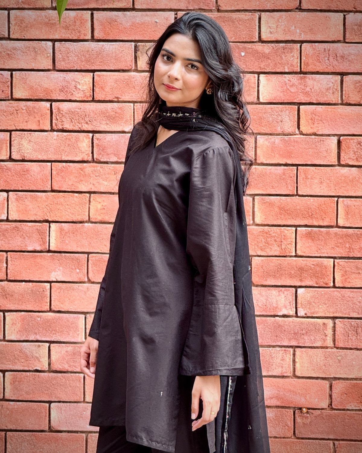 Black bird  3pc Soild dress