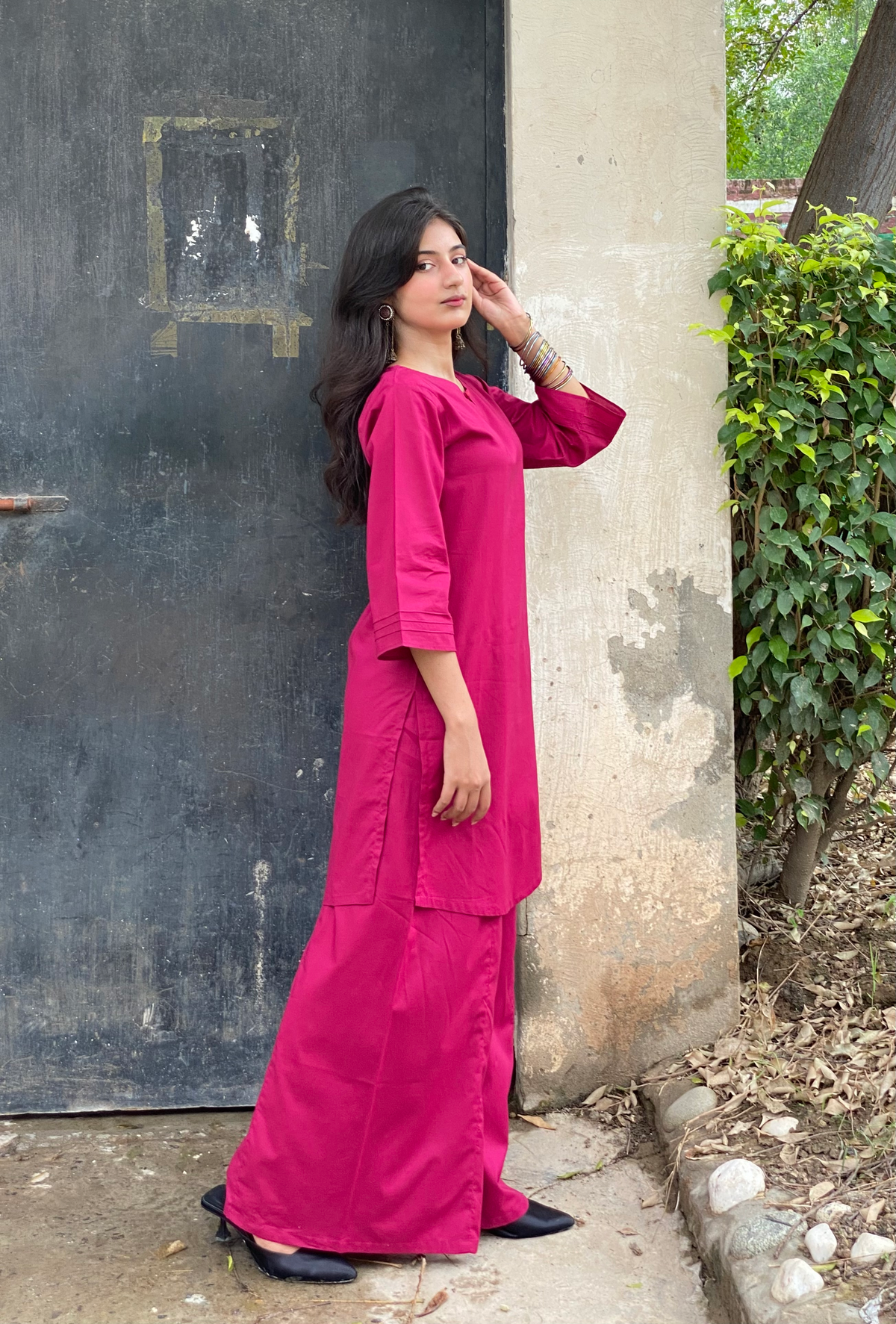 Gulnar 2pc Soild dress