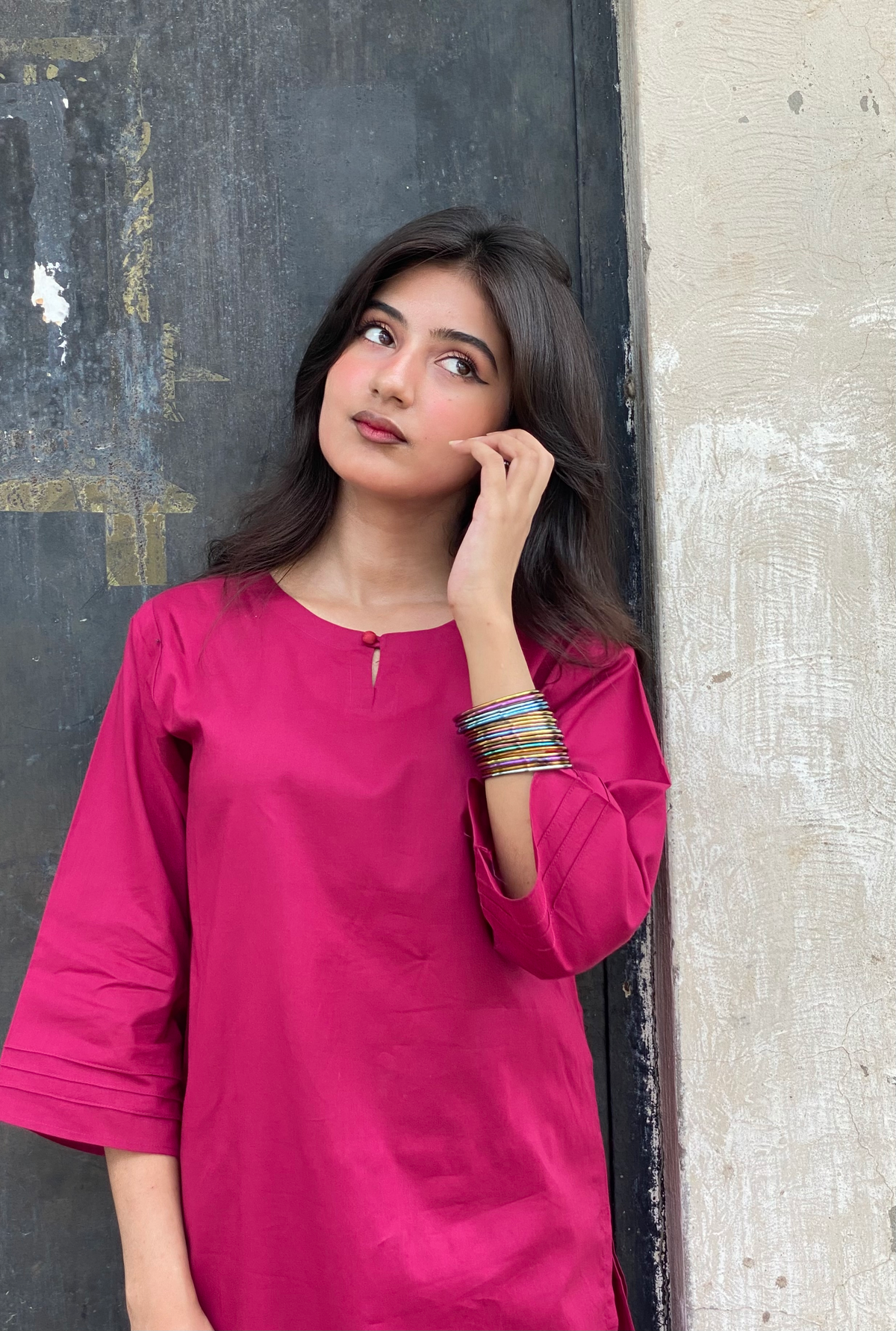 Gulnar 2pc Soild dress