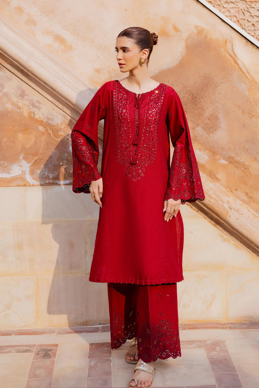 Kenadee 2Pc - Embroidered Lawn Dress